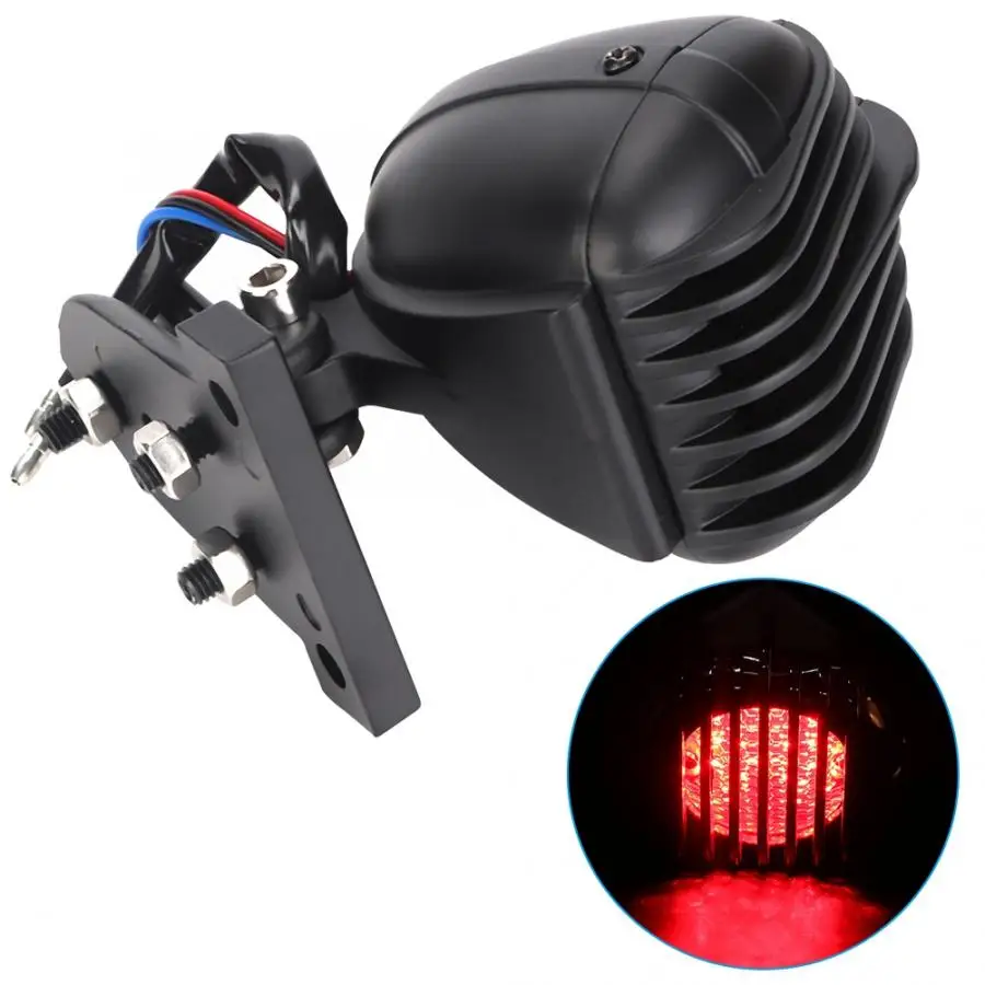 

Motorcycle Retro LED Rear Tail Light Indicator Chrome Plated Stop Brake Lamp Taillight accesorios moto motocicleta