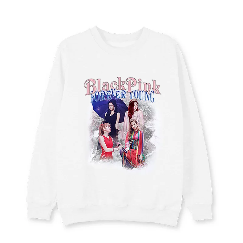 

Kpop BLACKPINK JENNIE JISOO Concert Album Hoodie Hip Hop Casual Loose Pullover Printed Long Sleeve Sweatshirts WY913