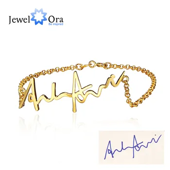 

Personalized 925 Sterling Silver Handwritten Bracelets For Women Infinity Trendy Bracelets & Bangles (JewelOra BA101513)