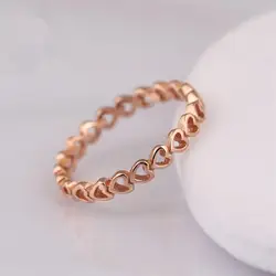 925 пробы серебро оригинальный блеск связаны любовь розовое золото Pandora кольцо для женщин Шарм Свадебный подарок на день рождения Diy ювелирн