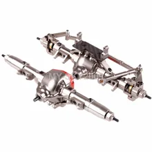 CNC Алюминий передней и задней оси завершена в сборе для RC 1/10th осевой SCX10 2012 Jeep AX90044 AX90028