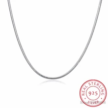 LEKANI 1 шт., Unsiex, женское и мужское серебро 925 пробы, 3 мм, цепочка в виде змеи, ожерелье, мужские ювелирные изделия, 16-24 дюйма, продвижение