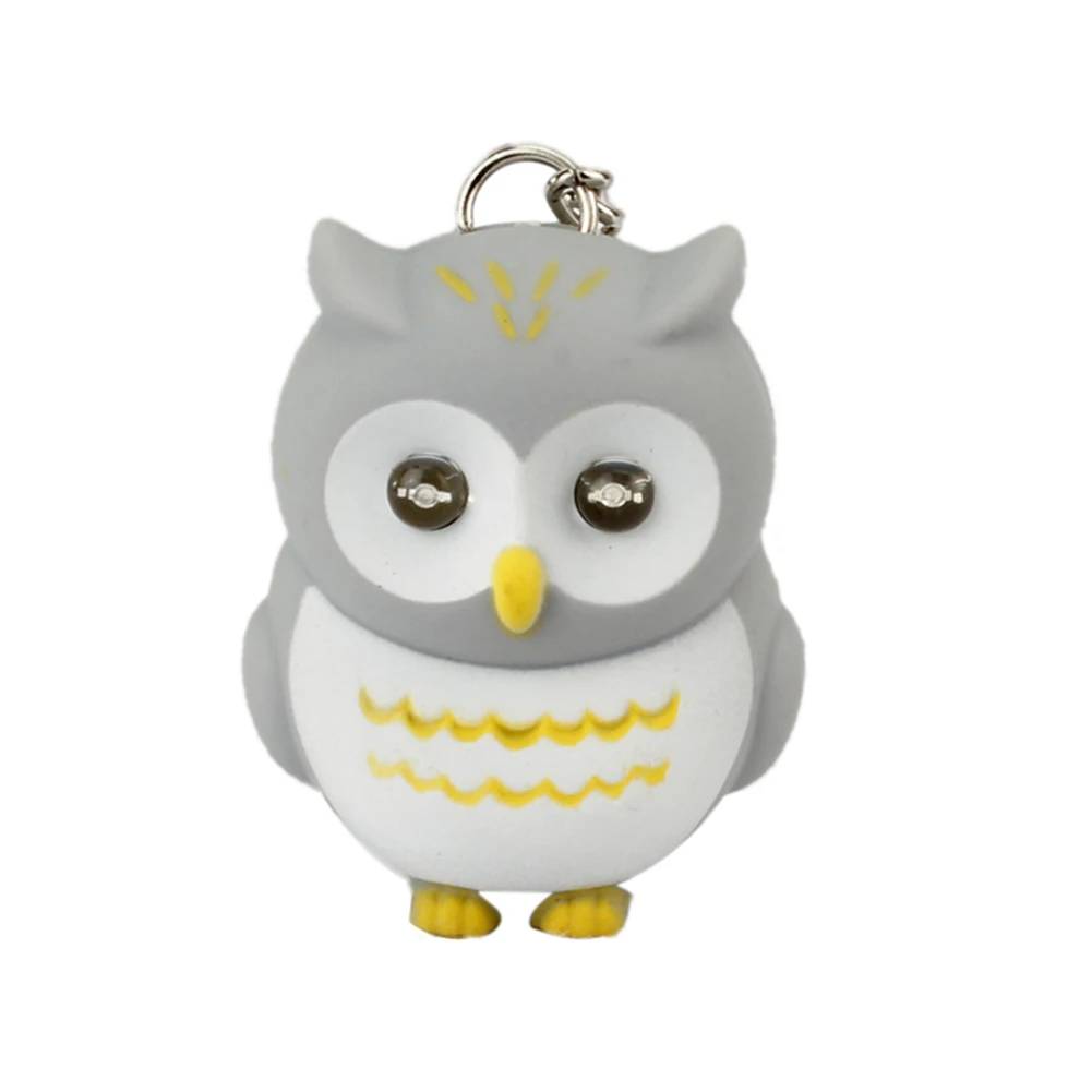 

Fashion Cute Owl LED Eye Keychain with Sound Christmas Children Creative Gift