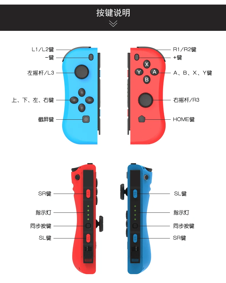 Bluetooth беспроводной Pro игровой коврик контроллер геймпад джойстик Джойстик Joy-Con(L/R) для Nintendo переключатель NS игровая консоль с кабелем type C