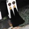 VCORM Bohemian Tassel Crystal Long Drop Earrings for Women Red Cotton Silk Fabric Fringe Earrings 2022 Fashion Woman Jewelry ► Photo 3/6