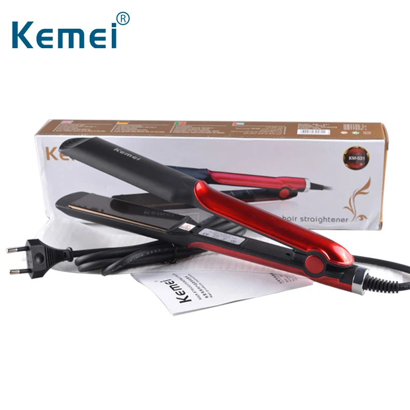 Kemei KM-531 Профессиональный Выпрямитель для волос сухой влажные волосы плоский утюг быстрый нагрев температура дисплей инструмент