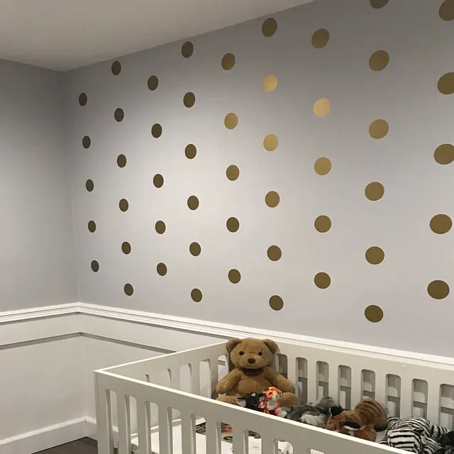 Gold Polka Dots Kids Room Baby Room Wall Stickers Children Home Decor Nursery Wall Decals Peel and stick vinyl decals JJ001 Gold Polka Dots Kids Room Baby Room Wall Stickers Children Home Decor Nursery Wall Decals Peel and stick vinyl decals JJ001