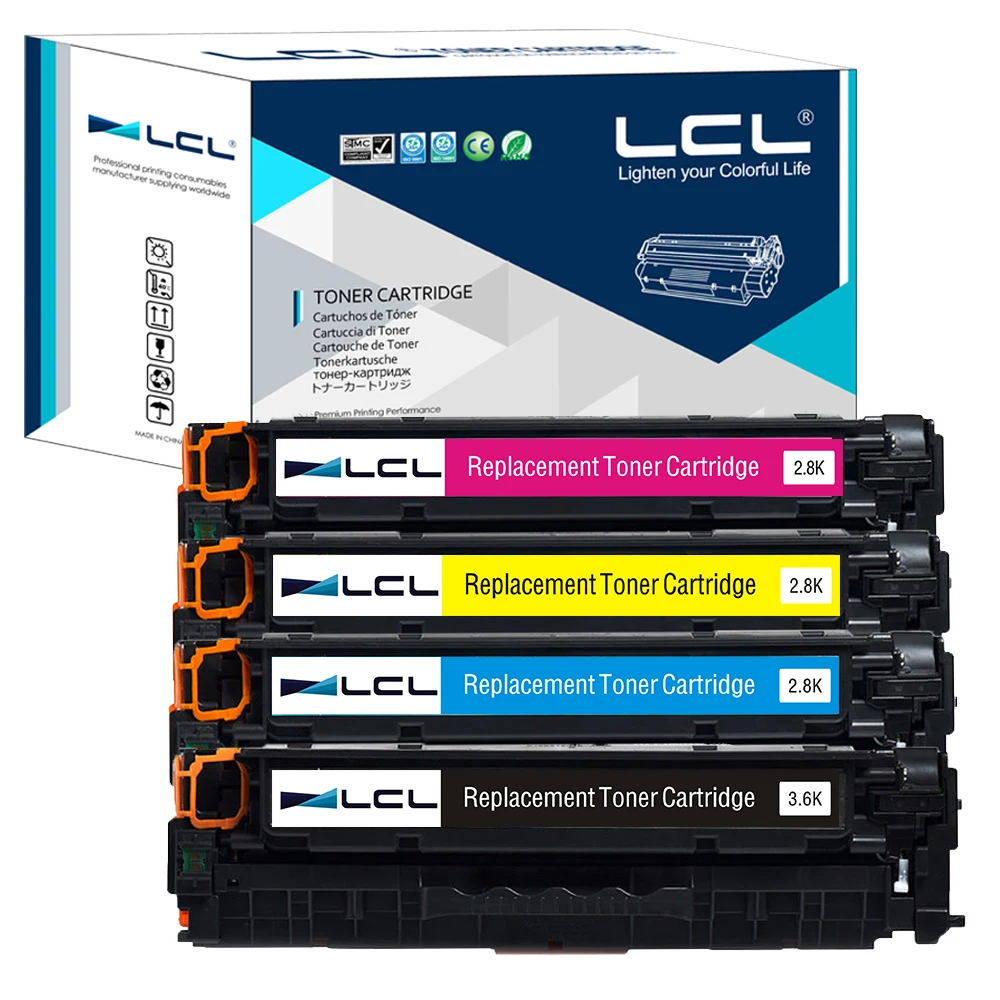 

LCL 304A  304 CC530A CC531A CC532A CC533A (4-Pack ) Toner Cartridge Compatible for  HP Color LaserJet CP2020/CP2025/CM2320