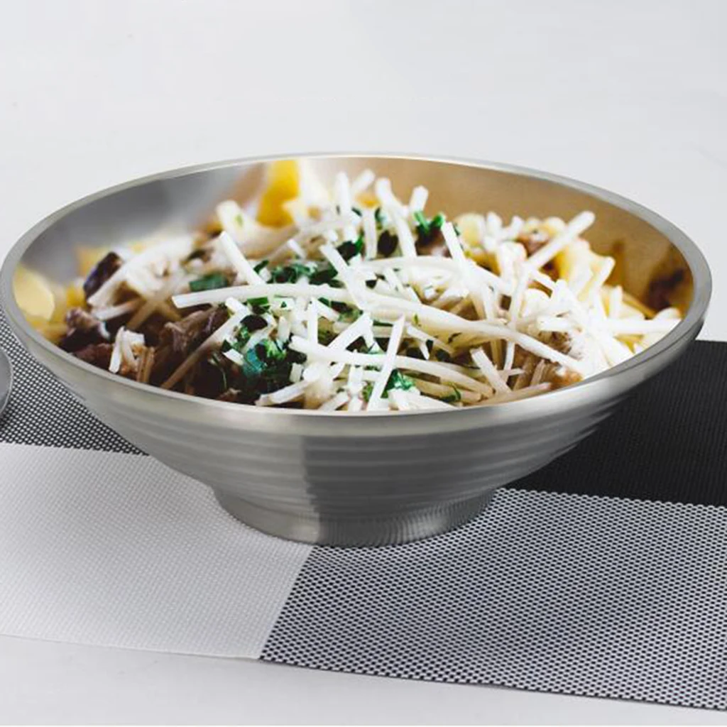 Ramen Noodle Bowl Stainless Steel Salad Bowl Kids Snacks Dessert Bowls 