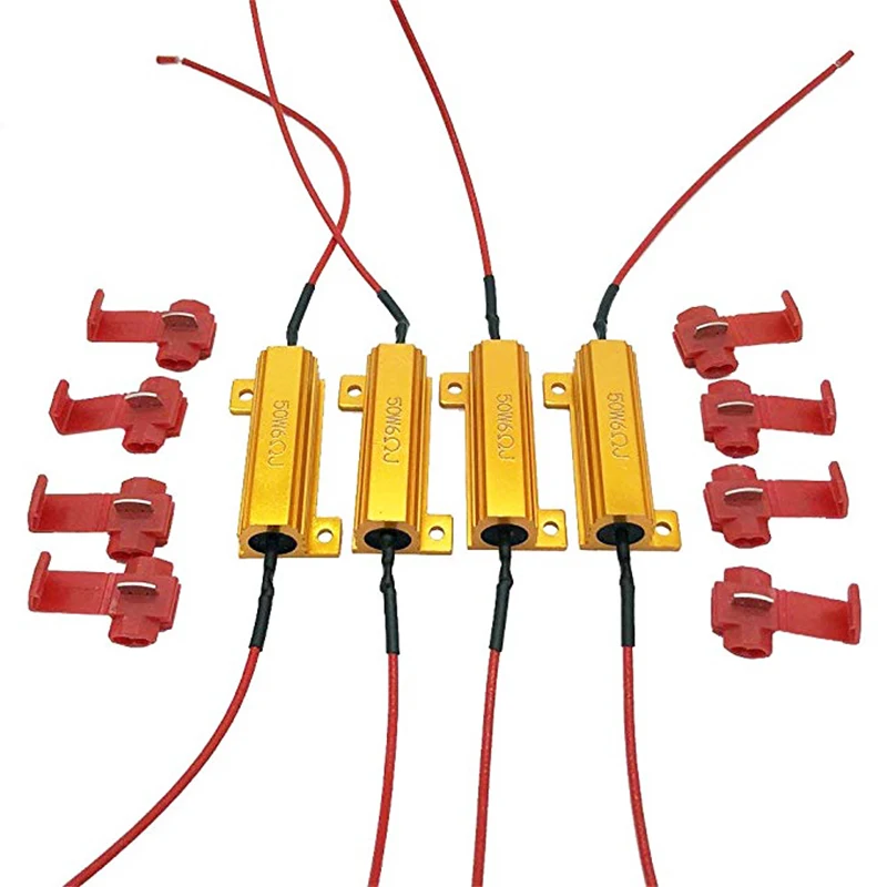 4pcs Fast Hyper Flash Turn Signal Blink 50W 6 ohm R24 Load Resistor Fix Led Bulb         未标题-6