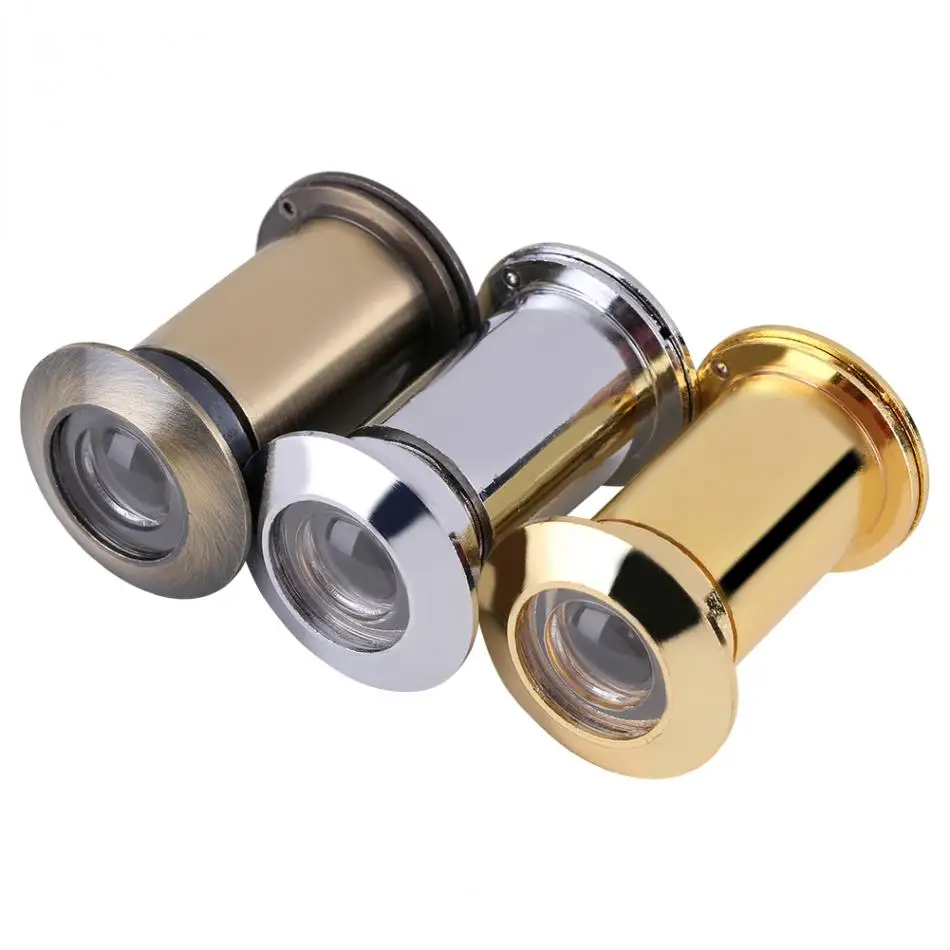 

200 Degree Door Viewer Wide Viewing Angle Door Eye Home Security Hidden doorviewer Adjustable Glass Lens w/ Privacy Cover