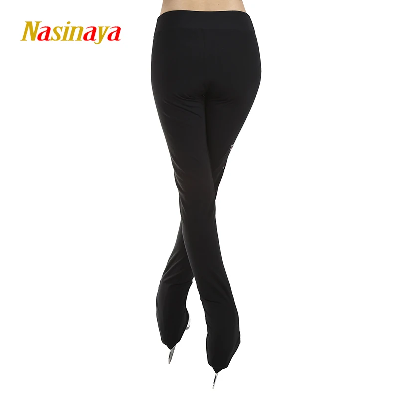 Figure skating pants women's skating pants/trousers black spandex girls training competition suit