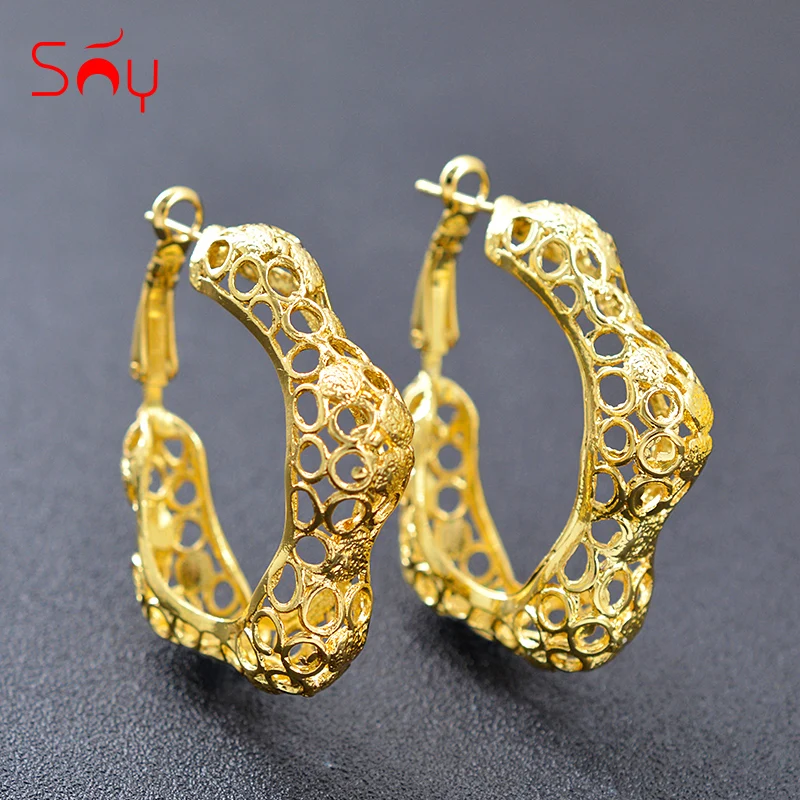 

Sunny Jewelry Big Hoop Earrings For Women High Quality Jewelry Dubai Fashion Earrings For Party Wedding Trendy Jewelry Findings