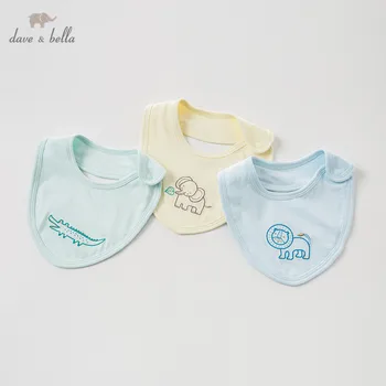 

DBH10784-2 Dave Bella new born baby boys cute print bibs infant toddler bibs