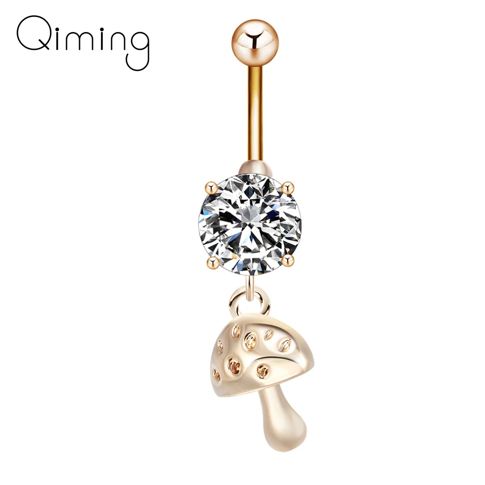 14 GA Golden Sun /& Moon Union of Opposites Dangle Belly Button Ring Davana Enterprises