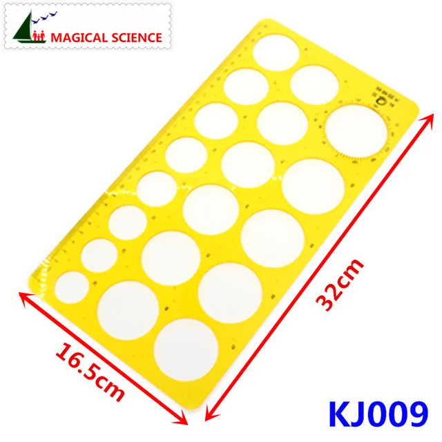 30cm high quality plastic big circle drawing template kj009 students