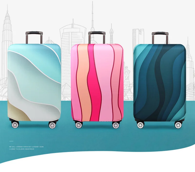 Путешествия эластичный тканевый багаж Защитная крышка Suitable18-32 дюймов дело тележки чемодан пылезащитный чехол Туристические товары