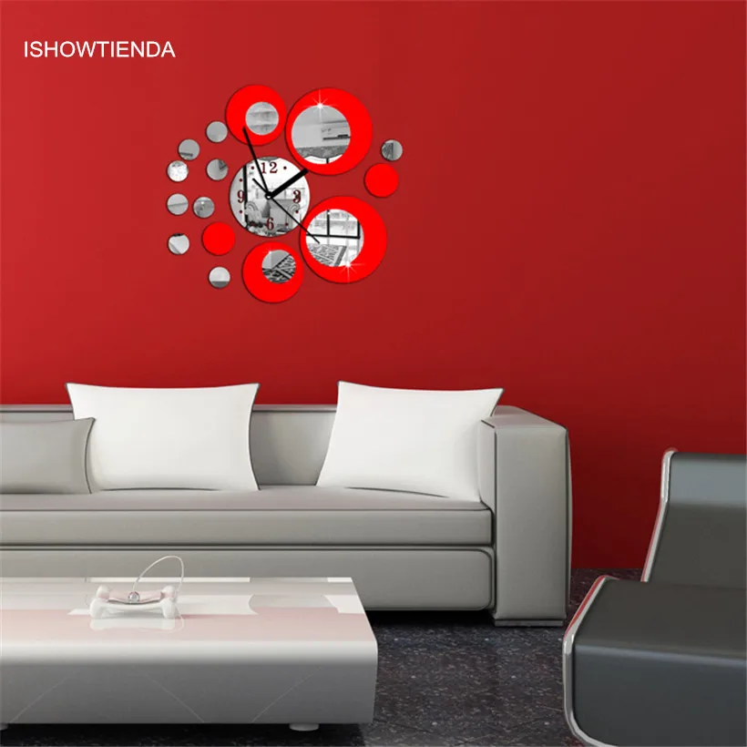 2020 Nuevo 40 60cm Circulo Rojo De Moda Alrededor De La Pared 3d