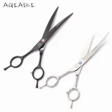A4006-Tijeras de pelo para perros, gatos y mascotas profesionales, de 7 '', 19cm, izquierda, Japón, 440C, corte recto