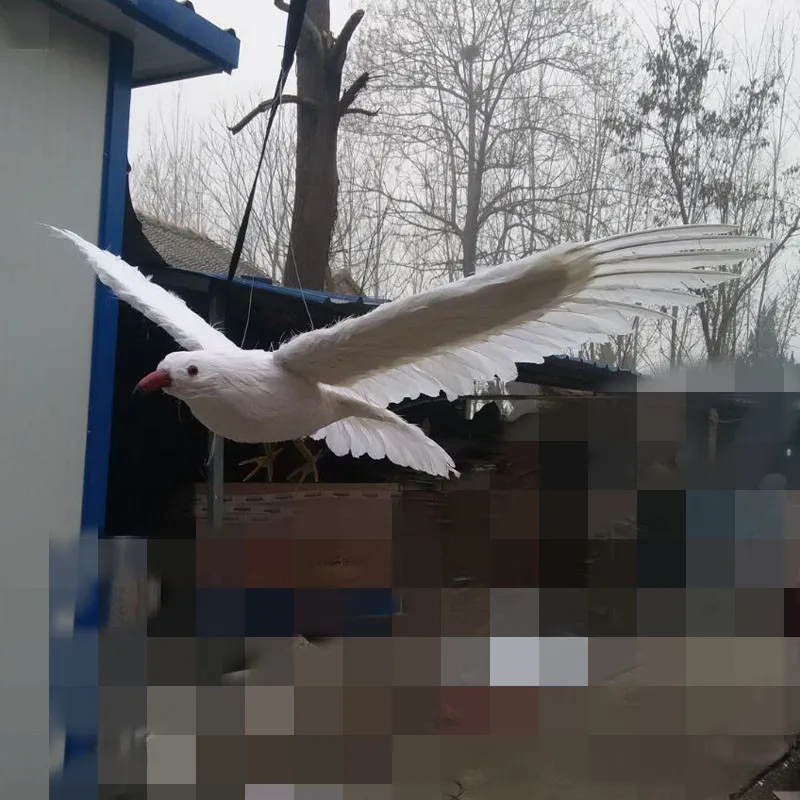 super big simulation wings Seagull toy plastic feather big white flying bird gift about 110x60cm