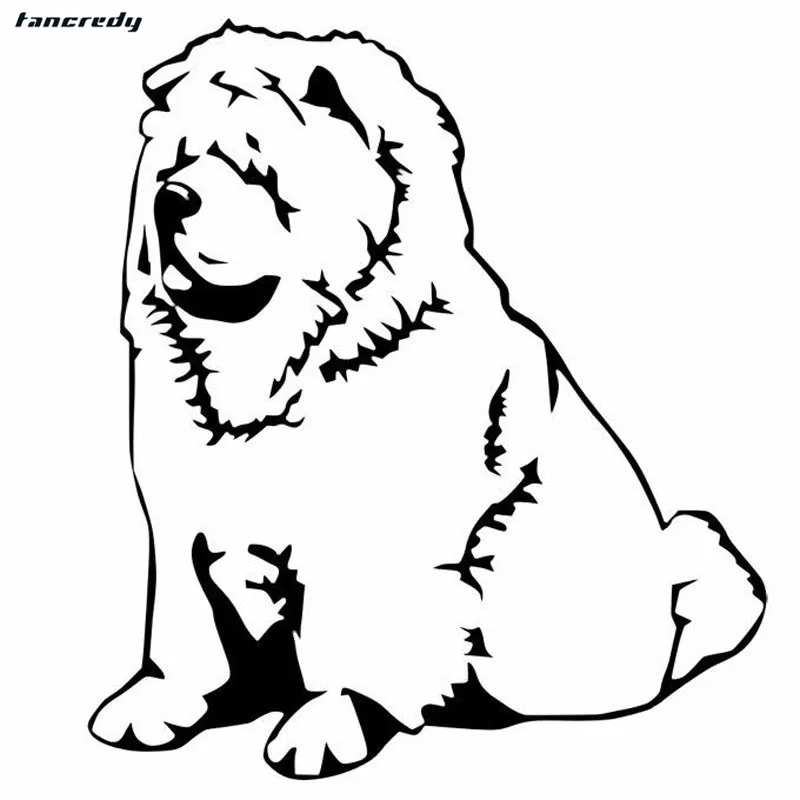 

3D funny Chow Chow Dog Car Stickers 15.2*13.5cm Fashion Motocycle Decals Vinly Car Body Window Stickers Car Styling