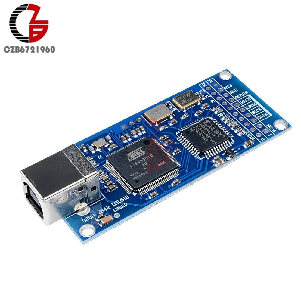 

ATSAM3U1C XC2C64A USB to IIS Digital Interface DAC Decoder Board Support DSD512 32bit 384K I2S DSD Output for Amanero