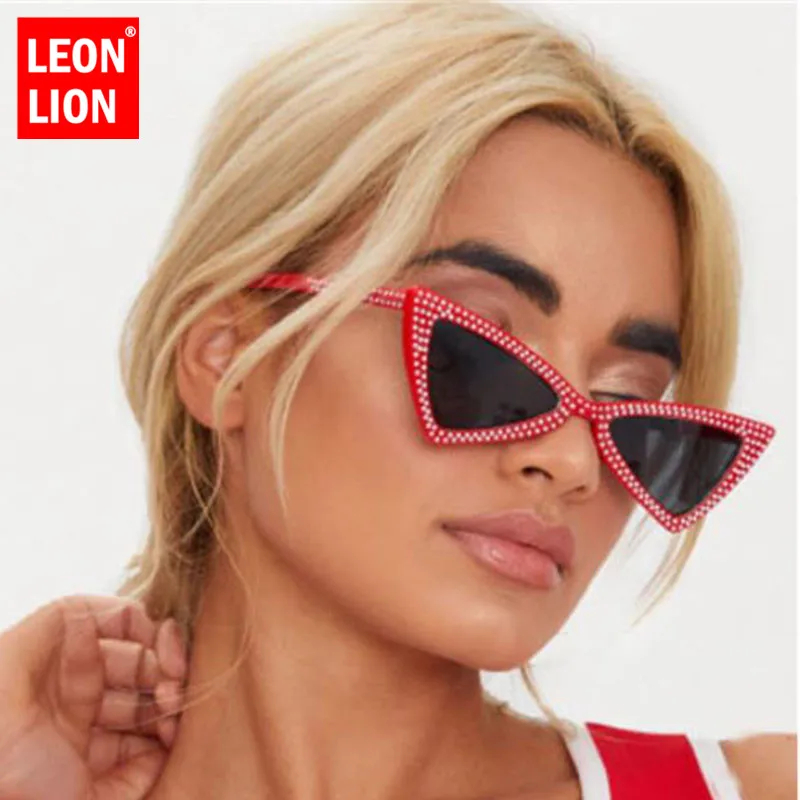 

LeonLion 2019 Classic Crystal Triangle Women Sunglasses Ocean Lens Vintage Outdoor Sun Glasses UV400 Oculos De Sol Masculino