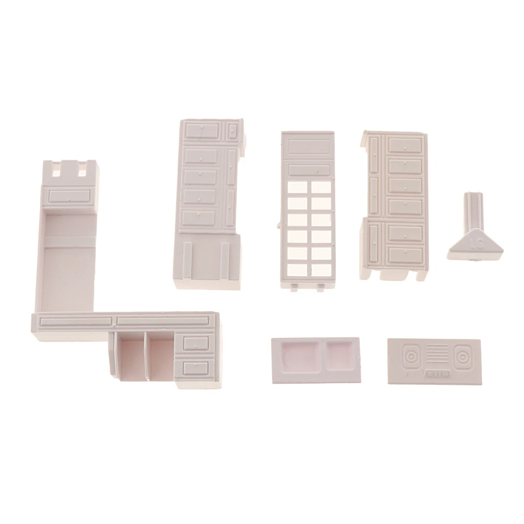 1/50 O Scale Kitchen Furniture DIY Decorations Indoor Cupboard Model Architecture Accessories Scenery Dioramas Building Kits