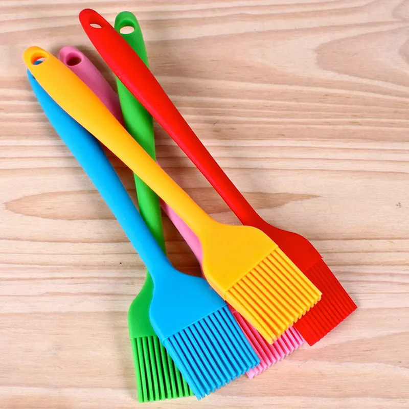 

1pc Silicone BBQ Brush Safety Multi Color Bakeware Cake Pastry Bread Oil Cream Cooking Basting Cake Butter Baking kitchen Tool
