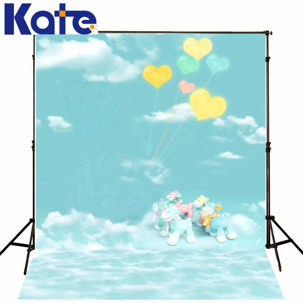 

300Cm*200Cm(About 10Ft*6.5Ft) Mini Baby Child Photographyballoon Sky Clouds Pony Background Baby Photos 1296 Lk