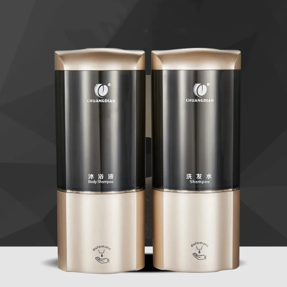 

Soap Dispenser 500ml*2 Automatic Soap Dispenser Smart Sensor Touchless Infrared ABS Soap Dispenser Wall Shampoo Box Bathroom