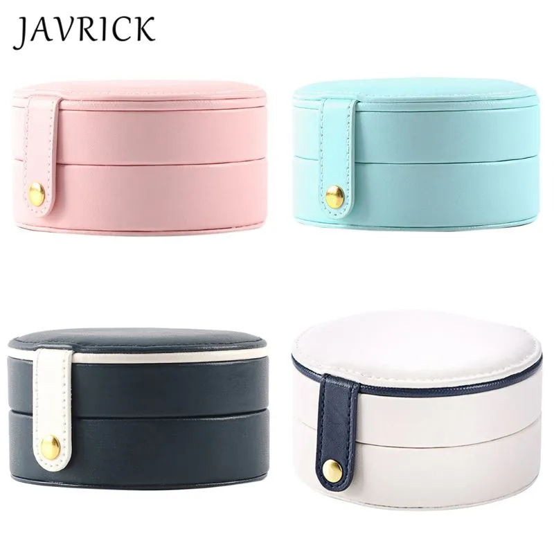 

Simple Creative Portable Three-layer Jewelry Box Earrings Ring Bracelet Storage Place Detachable Multipurpose Round Boxes