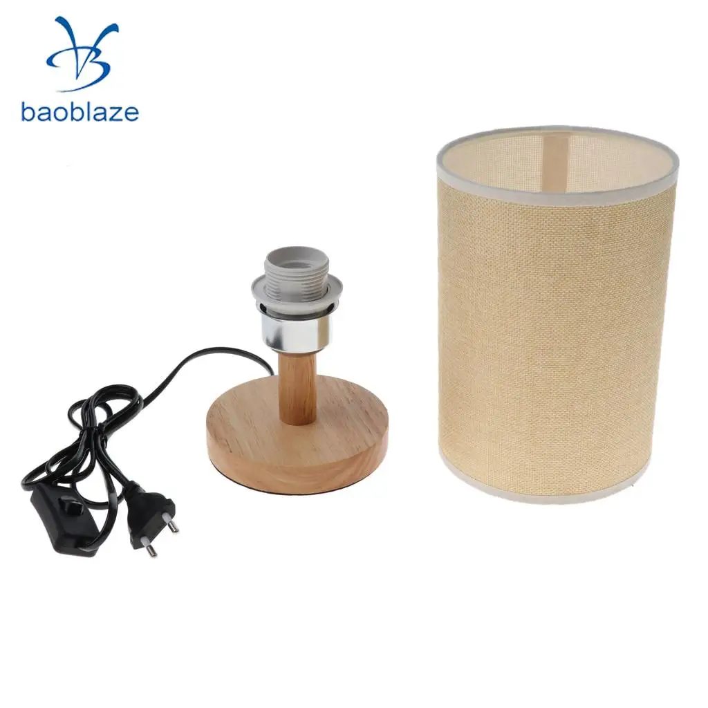 Baoblaze EU Standard Bedside Lamp Light Shade Cover Fabric Lampshade Bar Cafe Bedroom Office Study