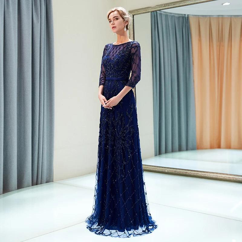 SHAMAI Women Long Evening Dress Vintage Beading Lace Prom Dresses 2018 Women's Elegant Gold Floor-Length Evening Dresses SHAMAI Women Long Evening Dress Vintage Beading Lace Prom Dresses 2018 Women's Elegant Gold Floor-Length Evening Dresses