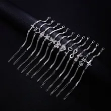 Женский браслет, несколько стилей, кристалл, серебряный цвет, животные, сердце, крест, браслеты для женщин, аксессуары, ювелирные изделия, подарки