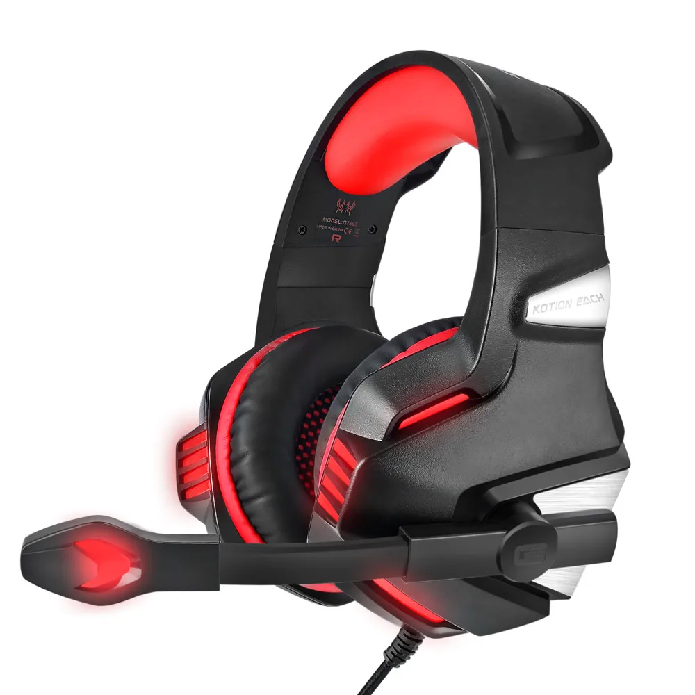 Gaming Headset Stereo Earphone Headphones with Mic LED Light for PS4 Gamepad New Xbox One Laptop PC Gamer (2)