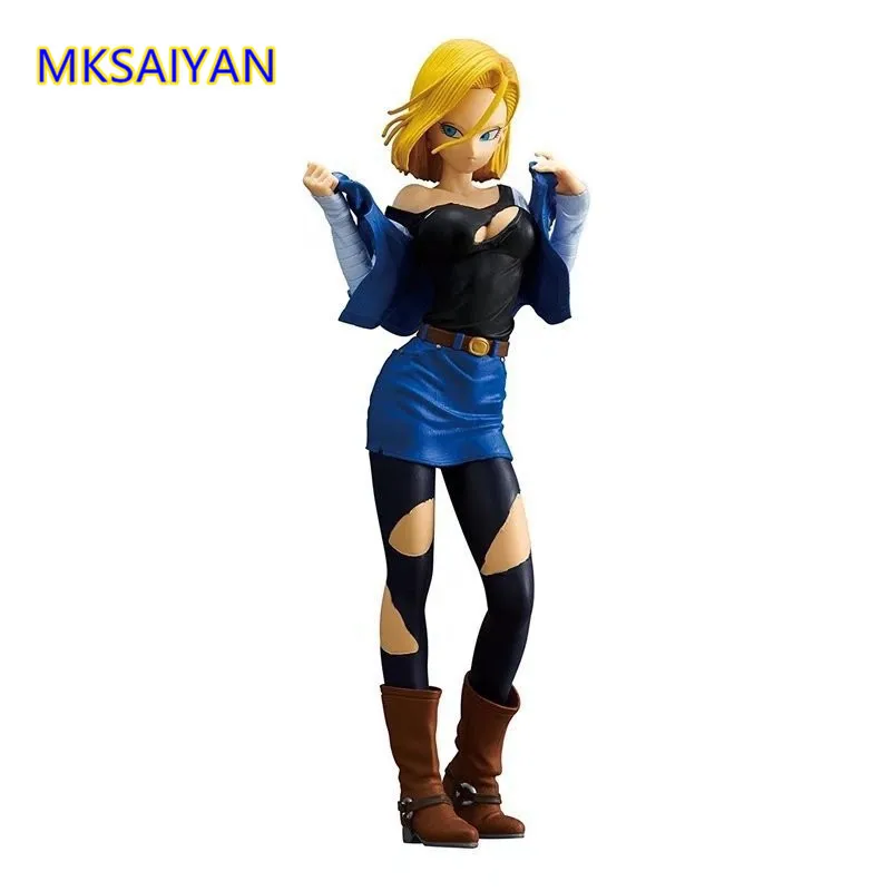 Dragon Ball Z Аниме Рисунок Android 18 блеск и модная игрушечных пластиковых экшн фигурок
