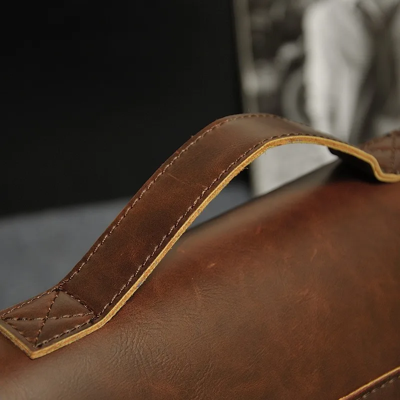 Vintage Men Business Real Genuine Leather Briefcase Travel Causal Shoulder Messenger Portfolio Laptop Bags Lawer Handbag Bolsa (11)