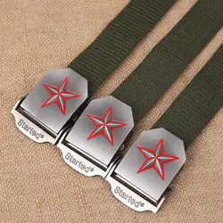 BabYoung военная лента пентаграммы Военная армейская зеленая металлические ремни для шорт или брюк