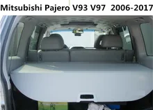 Car Rear Trunk Security Shield Cargo Cover For Mitsubishi Pajero V93 V97 2001-2016 High Qualit Trunk Shade Security Cover