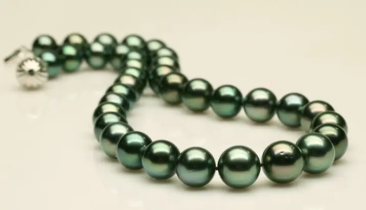 

HOT## Wholesale FREE SHIPPING HUGE 18"12MM TAHITIAN GENUINE BLACK PEACOCK MULTI PEARL NECKLACE PERFECT AAAA