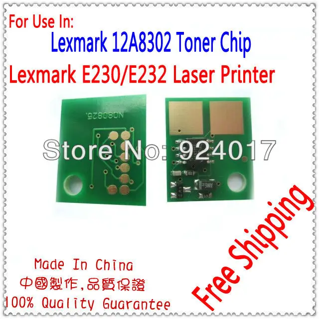 

For Impressora Lexmark E230 E232 Toner Chip,For Lexmark 12A8302 24015SA 24035SA Toner Chip,For Lexmark Printer 230 232 Toner