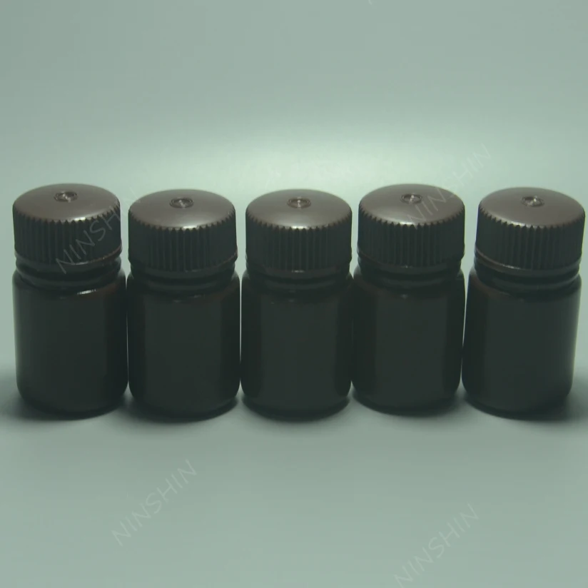 New Brown Plastic Bottole ,Wide Mouth , 30ML Armber PET Reagent Bottle
