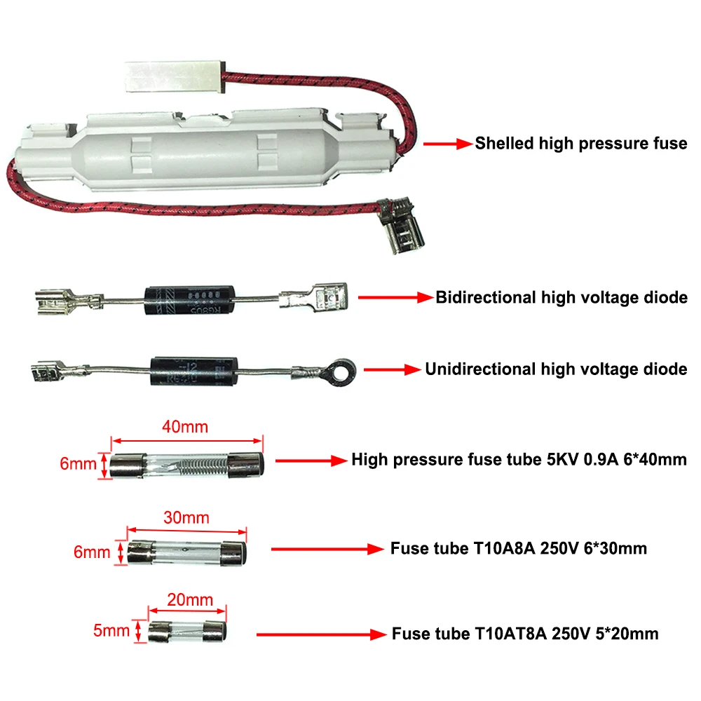 6 шт./лот Запчасти для микроволновой печи предохранитель высокого давления однонаправленный двухсторонний диод для микроволновой печи LG и так далее высокое качество
