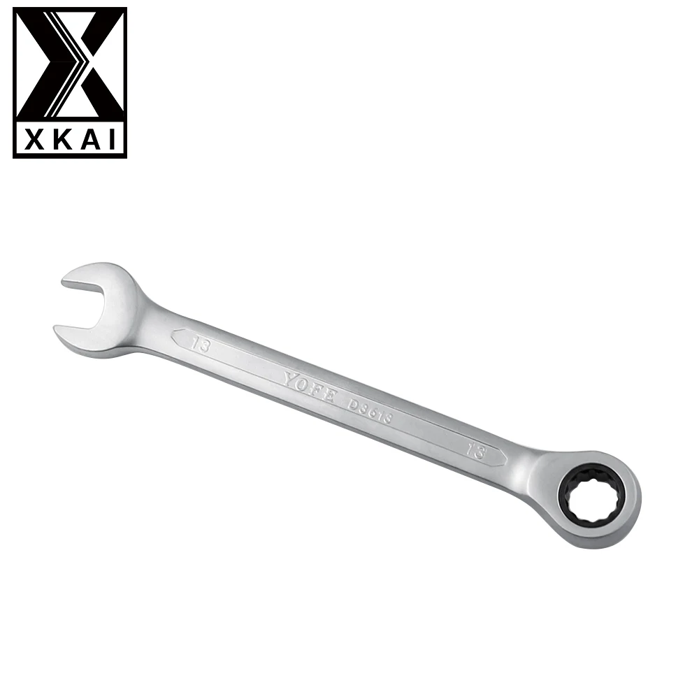 XKAI мм 13 мм трещотка гаечный ключ комбинированный ключ набор ключей трещотка инструмент для скейта Шестерня кольцо ключ трещотка ручка хром