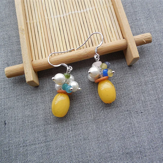 

Original fashion Vintage pearl shell earrings female personality like beeswax hypoallergenic jewelry and accessories