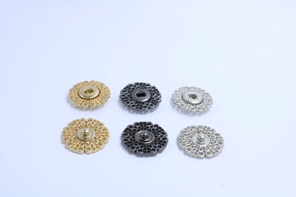 10Pcs ABS Snap Fastener Round Button Press Studs Sew On Rivet Buttons For Shirt