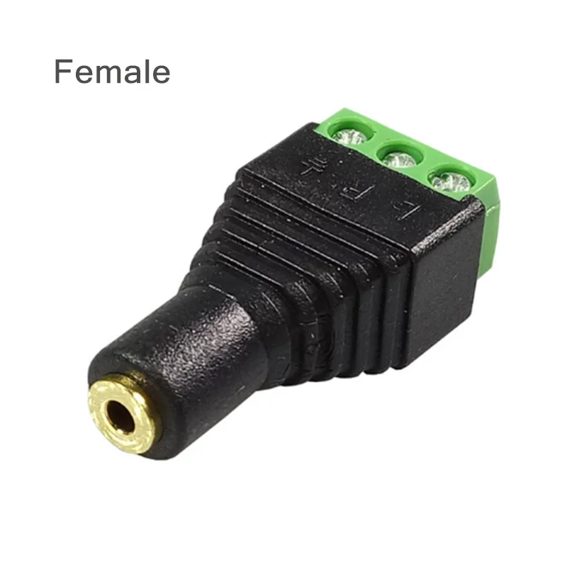 4 Poles Video AV Balun Adapter 4 Pole 2.5mm Male  Female to 4 Pin AV Screw Terminal Connector for CCTV Camera (3)