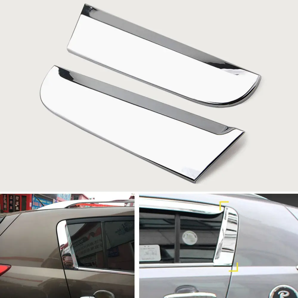 

BBQ@FuKa CHROME ABS Car REAR WINDOW C PILLAR COVER TRIM MOLDING FOR KIA SPORTAGE 2011-2016 Automobiles accessory
