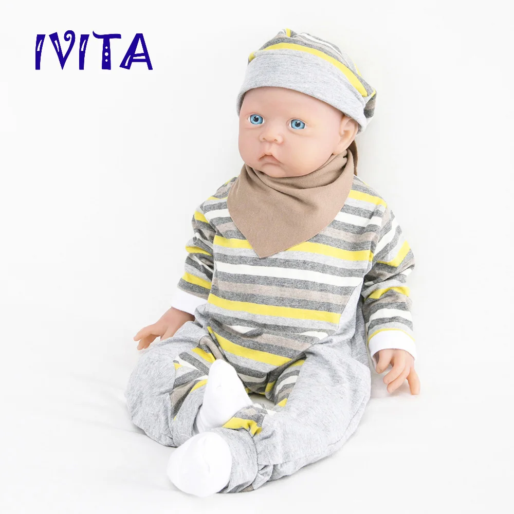 IVITA WG1521, 50 см, 3600 г, реалистичные силиконовые куклы для новорожденных, младенцев, младенцев, Реалистичная кожа, мягкие высококачественные игрушки для девочек